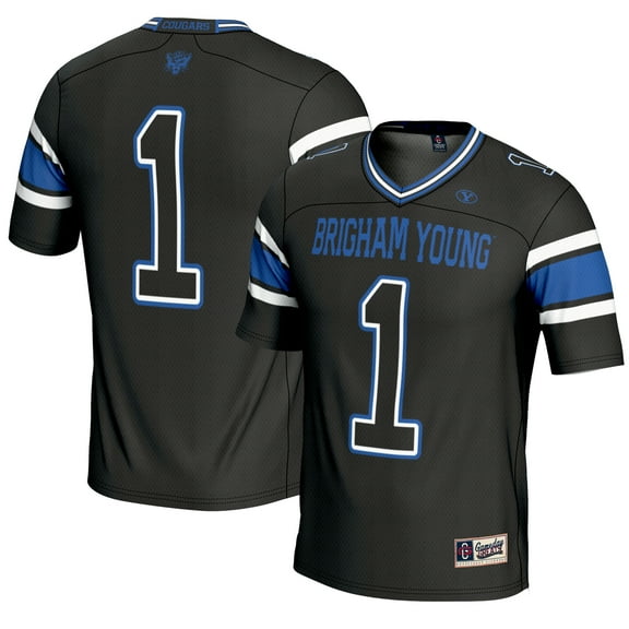 Youth GameDay Greats #1 Black BYU Cougars Endzone Football Jersey
