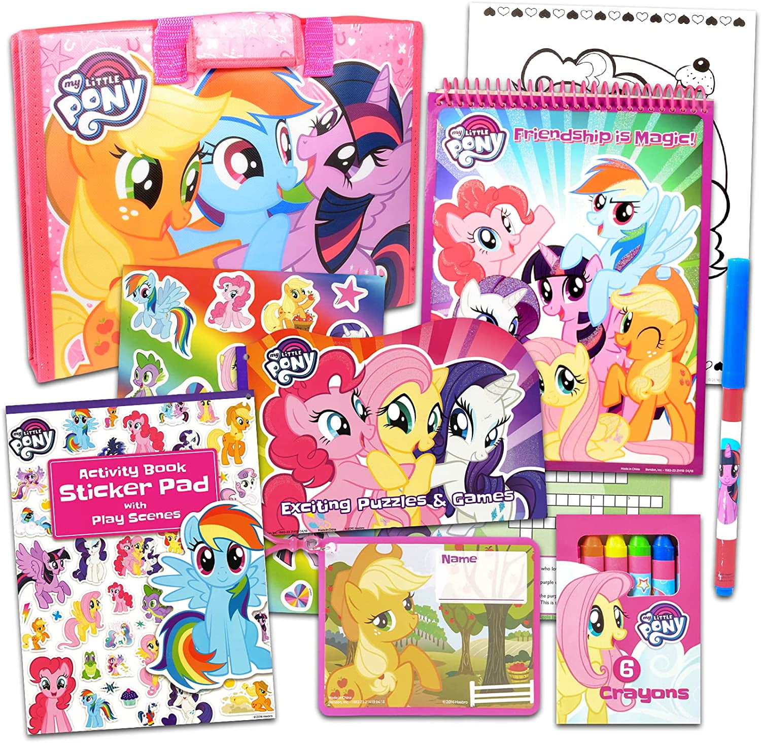 Set Of All 4; Stickers My Little Pony Decorative Tin Candy And More Inside! 