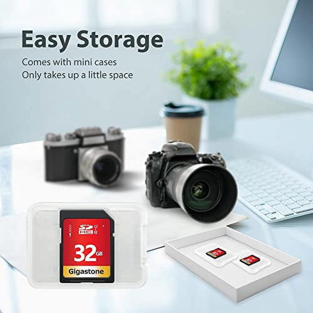 Gigastone 32GB SDHC Card Class 10 UHS-I U1 Up to 80MB/s Memory Card, 5 pack (5x32GB)