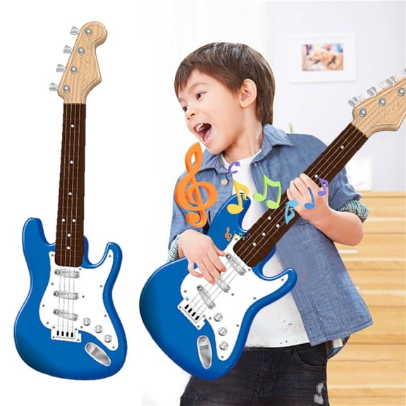 BXIRSM Electric Guitar for Beginners Full Size Strat Style with Solid Body, Maple Neck, Rosewood Fingerboard, Blue Finish