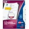 Avery Ready Index 5 Tab Dividers, Customizable TOC, 1 Set (11130)
