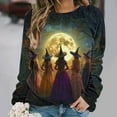 thumbnail image 2 of DOSUKRAI Halloween Sweatshirts Women Graphic Sweatshirts Long Sleeve Crew Neck Pullover Fall Lightweight Sweater Tops 2025 Multicolor,M, 2 of 6