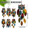 thumbnail image 2 of Xloro Colorful Owl Window Hanging Decor Acrylic Suncatcher Ornament for Wall and Window Decoration Unique Home and Garden Decor for Bird Lovers (1Pc 4"x8"), 2 of 3