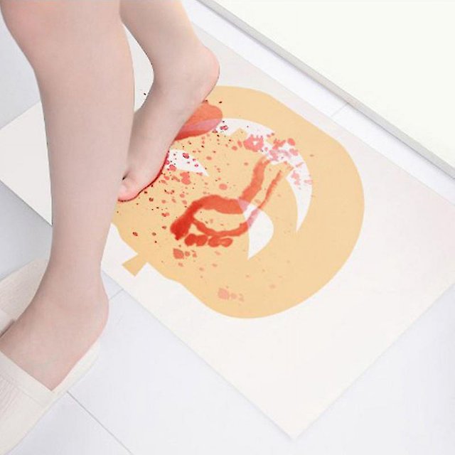 Halloween Foot Color Changing Carpet, Bath Mat, Bloody Bathroom Color Changing Floor Mat 1pcs