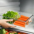 thumbnail image 4 of Clear Refrigerator Storage Containers with Lids, Airtight Food Storage Bins, Stackable Plastic Organizer Box for Fridge, Removable Dividers, Fresh Produce & Meal Prep Container, 4 of 6
