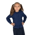thumbnail image 3 of Leveret Kids & Toddler Girls Long Sleeve Uniform Cotton Dress Shirt Navy (Size 5 Years), 3 of 4