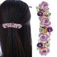 thumbnail image 1 of Lady Rhinestone Hair Clip Flower Decorative Butterfly Hair Clip French Barrette, 1 of 10
