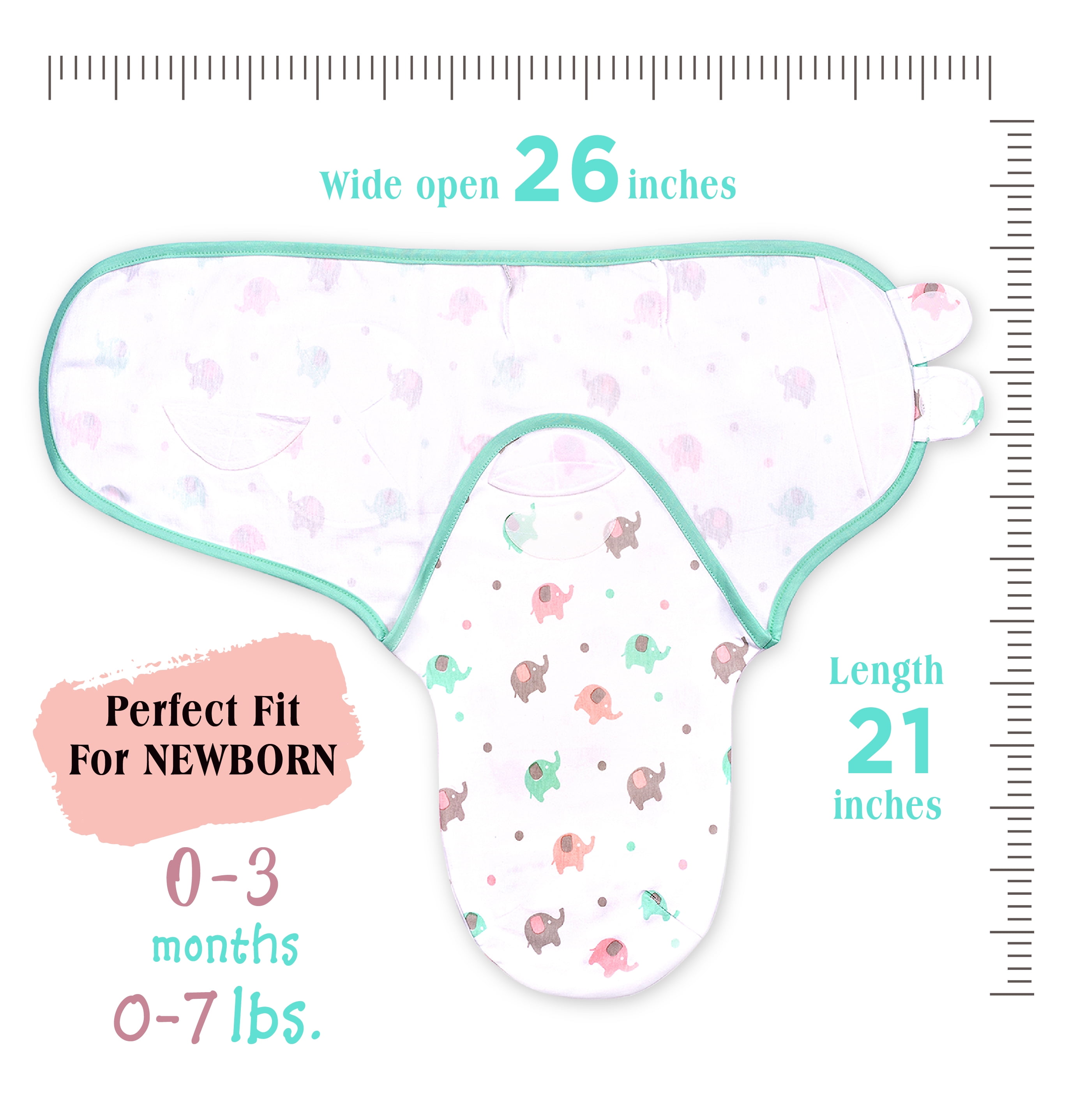 Baby Swaddles for Newborns - 3 Pack Baby Swaddles for 0-3 Months - Baby Swaddle Sleep Sack