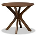 thumbnail image 1 of Bowery Hill Table à Manger Ronde en Bois de 35 Pouces de Large, Finition Acajou Noyer Brun, 1 of 7