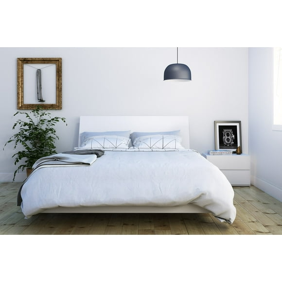 Nexera 400788 3-Piece Bedroom Set With Bed Frame, Headboard & Nightstand, Queen|White