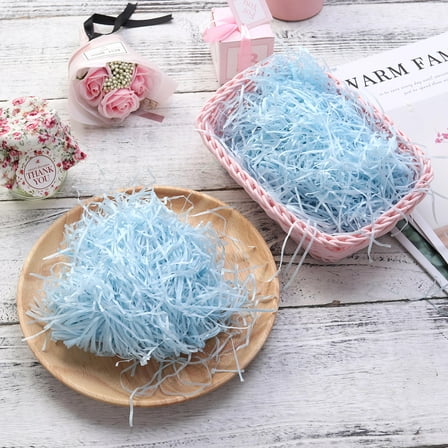 WHAMVOX  Tissue Paper for Bags Sky Blue Shredded Gift Wrapping Filler