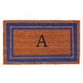 thumbnail image 1 of Calloway Mills 152971830A 18 x 30 in. Blue Border Monogram Rectangular Doormat, Natural - Letter A, 1 of 1