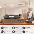 thumbnail image 2 of Tocadiscos DANFI AUDIO DF Vintage de 3 velocidades Bluetooth Wood, 2 of 9