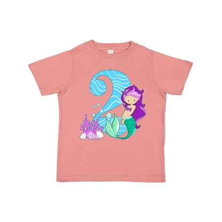 

Inktastic Second Birthday Mermaid Gift Toddler Toddler Girl T-Shirt