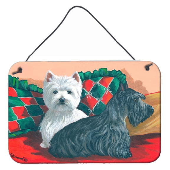 Carolines Treasures PPP3277DS812 Westie and Scottie Great Scots Wall or Door Hanging Prints  8x12 multicolor