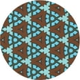 thumbnail image 1 of Ahgly Company Machine Washable Indoor Round Transitional Red Brown Area Rugs, 4' Round, 1 of 7