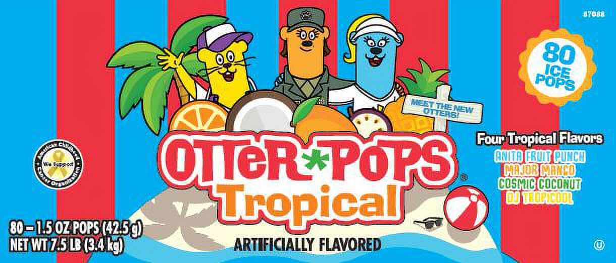 Otter Pops Tropical Delicious Freezer Bars, 1.5 Oz., 80 Count - image 2 of 6