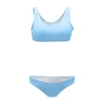 thumbnail image 4 of Rugged Ribbed Two Piece Bikini Set Featuring Wide Strap Top and Mid Waist Swimwear For All Seasons Beachwear, 4 of 5