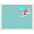 thumbnail image 2 of PinPix 22x17 Custom Cork Bulletin Board Peaks Modern Pattern Aqua Poster Board Has a Fabric Style Canvas Finish, Framed in Peaks Modern Pattern Aqua, by ArtToFrames (PinPix-1790), 2 of 6