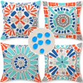 thumbnail image 1 of Juego de 4 fundas de almohada para exteriores Cirzone, 45 x 45 cm, impermeables, 1 of 7
