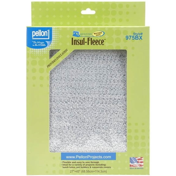 Pellon 975 Insul-Fleece White Fabric Precut 27" x 45" for Sewing & Crafts