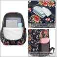 thumbnail image 4 of Pioneer Flower Floral Print Pattern 17" School Backpacks for Teens,Waterproof Oxford Fabric,S-Shape Padded Straps for School,Travel,Hiking,Camping, 4 of 5