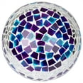 thumbnail image 2 of Alpine Corporation 12"H Mosaic Glass Gazing Globe with Floral Pattern, 2 of 12