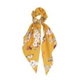 thumbnail image 4 of Unique Bargains 1 Pc Tie Triangle Ribbon Scrunchies Yellow, 4 of 5
