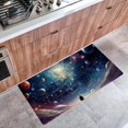 Kitchen Mat Cushioned Anti Fatigue, Colorful Galaxy Space Cushioned