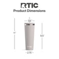 thumbnail image 4 of RTIC 28 oz Ceramic Lined Everyday Tumbler, Spill-Resistant Straw Lid, Cool Grey, 4 of 8