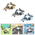 thumbnail image 2 of Pull Back Plane Toy for Kids with Stunt Rotating Deforming Aircraft Playset Inertia Sliding Toy for Fine Motor Skill Yellow, 2 of 4