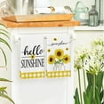 thumbnail image 4 of SM-XLHN Buffalo Plaid Yellow Hello Sunshine Sunflowers Love Summer Kitchen Towels Dish Towels, 18x26 Inch Farmhouse Decoration Hand Towels Set of 4, 4 of 6