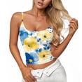 thumbnail image 1 of LVHAOGJOB Débardeur pour Femmes Été avec Soutien-Gorge Intégré Bretelles Spaghetti Réglables Col Rond Chandail Imprimé Femmes, 1 of 5