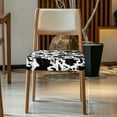 thumbnail image 2 of HELLHERO Cow Print Dining Chair Covers, Seat Covers for Dining Room with Elastic Band, Anti-dust Kitchen Chair Seat Slipcovers, 2 of 7