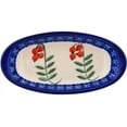 thumbnail image 2 of Polish Pottery 5½-inch Condiment Dish (Red Berries Theme) Hand Painted in Boleslawiec, Poland + Certificate of Authenticity, 2 of 6