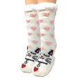 thumbnail image 3 of OoohGeez Women's House Sherpa Cute Animal Slipper,Fluffy Fuzzy Grippers Socks, Kitty Kitty, 3 of 5