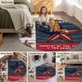 thumbnail image 5 of 4th of July Round Area Rug 3Ft Washable Small Circle Rugs for Kitchen Entryway, Country Texas Star Flag Red Blue Wooden Grain Non-Slip Carpet Floor Mats Indoor Outdoor Carpet Runner Home Decor, 5 of 8