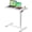 White, variant on Mobile Standing Desk, Pneumatic Adjustable Rolling Desk(27.5 Inches), Portable Laptop Desk with Wheels, Overbed Bedside Table Laptop Table for Couch, Home, Office, White