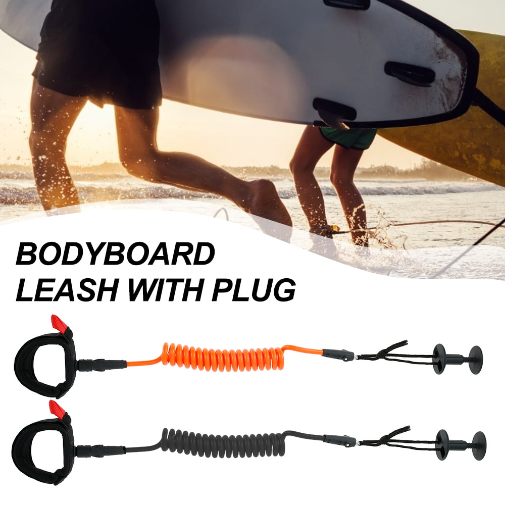 New Surfboard Longboard Leash 10' Coiled Stand UP Paddle Board Leash SUP Black 