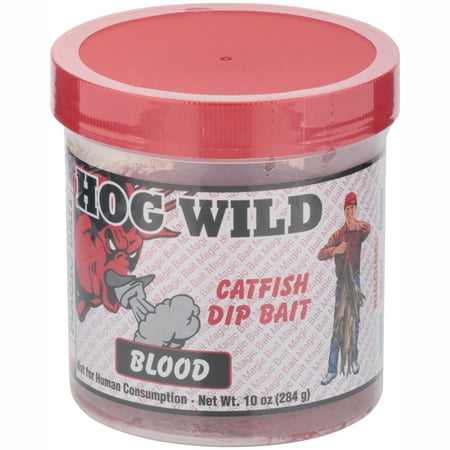 Magic Bait Hog Wild Blood Catfish Dip Bait 10 oz.