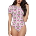 thumbnail image 1 of Lsque Mignon Chiot Pyjama Col Rond Manches Courtes Justaucorps Basique T-Shirts Hauts Grenouillère Adulte Mignon - Grand, 1 of 7