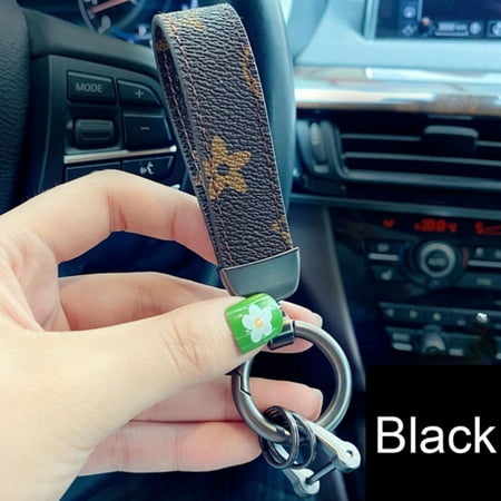 Porte-clés de voiture bracelet en cuir de créateur de luxe pour