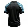 thumbnail image 5 of Men Halloween Graphic Tee Short Sleeve Crew Neck T-Shirt, Grim Reaper Angel Wings 3D Print, Gothic Spiderweb Pattern Summer Tops, 5 of 5