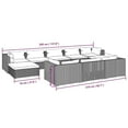 thumbnail image 4 of vidaXL 10 Piece Garden Lounge Set with Cushions Grey Poly Rattan, 4 of 5