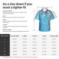 thumbnail image 4 of JUNZAN Hanging Orchids Floral Blue Pattern Hawaiian Shirt for Men,Summer Beach Casual Short Sleeve Button Down Shirts-Large, 4 of 5