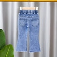 thumbnail image 3 of Kiijoy Infant Girls Flare Jeans Elastic Waist Stretch Denim Pants Trousers, Sizes 18-24M, 3 of 5