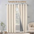 thumbnail image 3 of KIROGILY Cortinas Blackout para Recamara con Aislamiento T&eacute;rmico, 132 x 213 cm, Cortinas para Sala de Lino Suave 100% Poli&eacute;ster Tela Impermeable, 2 Paneles T&eacute;rmicos de, 3 of 7