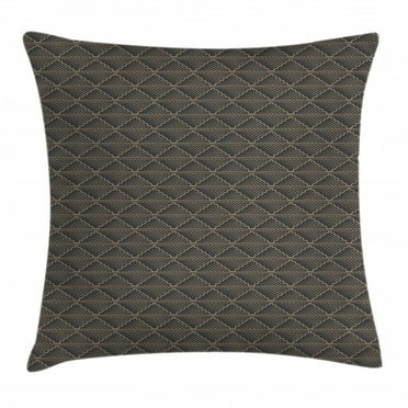 Classical Throw Pillow Cushion Cover, Pattern of Vertical Streaks Waves in Nostalgic Tones and Traditional Feels, Decorative Square Accent Pillow Case, 20" X 20", Dark Sepia Tan, by Ambesonne