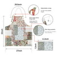 thumbnail image 7 of Pioneer Flower Floral Print Pattern Apron-Garden Aprons for Women with Pockets-Cotton Linen Waterproof Kitchen Cooking Gardening Aprons Adjustable for Kitchen,Cooking,BBQ and Salon 33x27 Inch, 7 of 7
