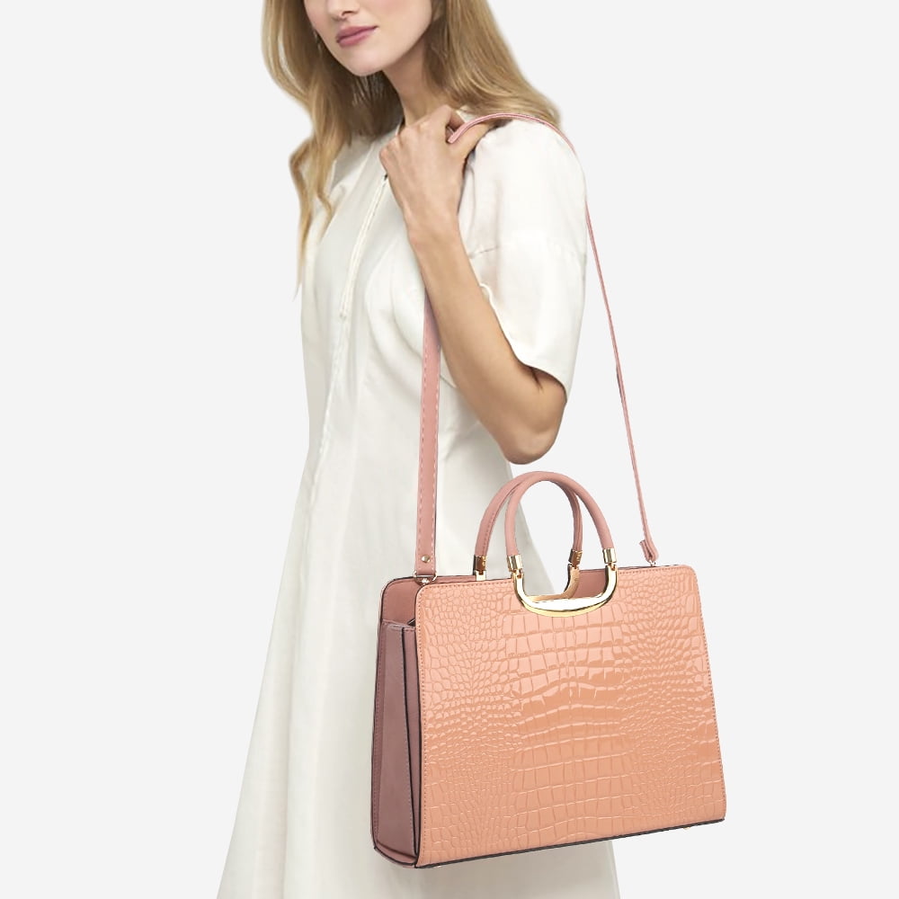 Dasein Women Handbag Top Handle Shoulder Bag Tote Satchel Purse Work Bag with Matching Wallet
